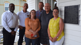 Members of the Historic Preservation Commission pictured with Mayor Derek Easterling and Zoning Administrator and Staff Liaison for HPC Darryl Simmons