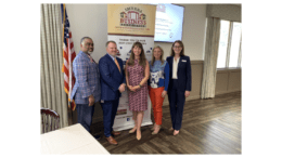 L-R, Rep. Erick Allen, Smyrna Councilman Travis Lindley, Rep. Teri Anulewicz, Sen. Jen Jordan, Smyrna Business Association President Sara Sorenson (photo courtesy of Tim Gould)