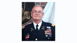 Capt. Edward "Rusty" Hightower in uniform with military ribbons and medals