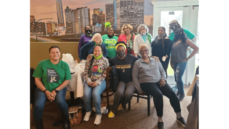 Group of women veterans in restaurant