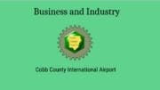 The Cobb County Courier logo followed by the text: Business and Industry, Cobb County International Airport