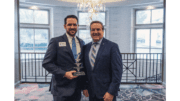 Thomas Sherrer, Jr., 2021 Marietta Citizen of the Year, poses with John Loud, 2021 Cobb Chamber Chairman