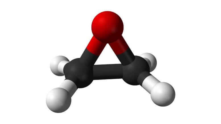 model of ethylene oxide molecule