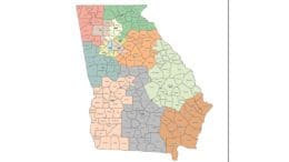 a map of Georgia showing the new Congressional districts