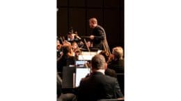 Georgia Symphony Music Director and Conductor Timothy Verville (standing) will lead the Feb. 26 performance of ‘Beethoven at the Beach.”