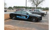 An Acworth police car in a parking lot