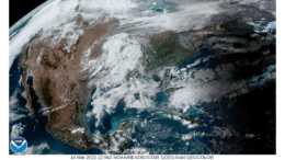 Satellite map of the eastern U.S.