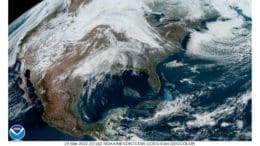 NOAA satellite weather map of eastern United States March 29