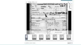 a photo copy of a handscrawled 1950 census record on a standardized form census takers once used