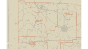 An old census map of Acworth GA from 1950