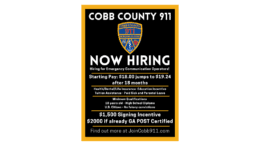 A hiring poster for Cobb Emergency 911 (text is in the body of the article)