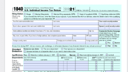 A screenshot of the top half of an IRS 1040 tax form