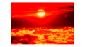 a photo of the sun in bright red