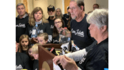 Gloria Hammond, far right, was part of the large group of Juliette residents who visited the state Capitol two years ago to push state elected officials to intervene in Georgia Power’s coal ash disposal plans. The county is now installing a water line so residents can access clean water, but Hammond says residents still want the coal ash moved to a lined landfill. Jill Nolin/Georgia Recorder (file photo)