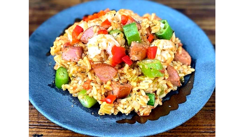 a plate of Jambalaya