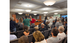 Many of the attendees were sworn in so they could speak about Wildman’s.