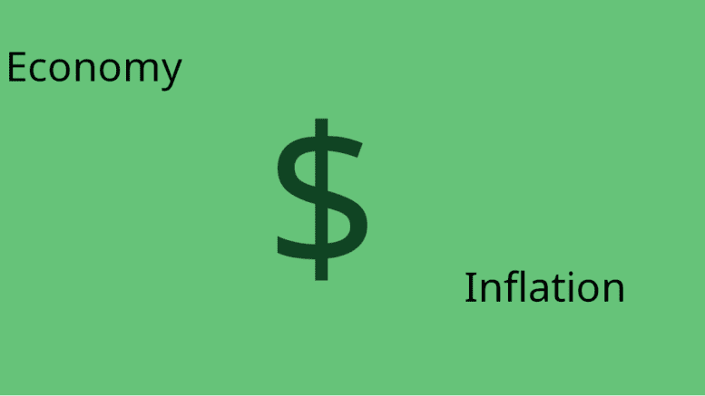 Dollar sign labeled "Economy" and "Inflation"
