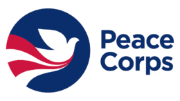 Peace Corps logo with a Dove and red white and blues color scheme