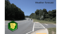 Cobb forecast Christmas image: Photo of Veterans Memorial Highway on a clear day with the Cobb County Courier logo and the words "Weather forecast"