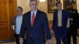 Secretary of State Brad Raffensperger walks through the Georgia Capitol Oct. 25, 2022. Ross Williams/Georgia Recorder