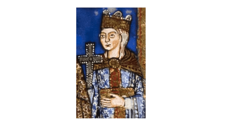 Painting of Empress Mathilda holding crucifix