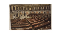 Old photo of the intererior of the U.S. House