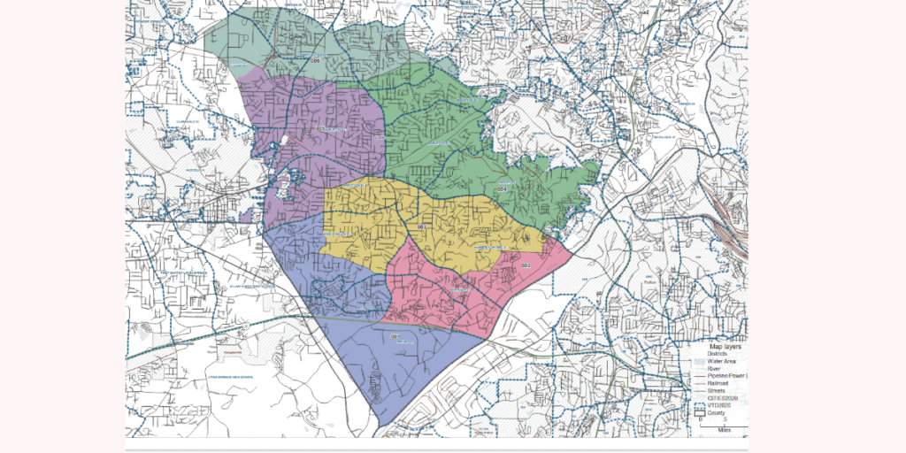 a screenshot of the six districts in Mableon, with 1,2,3 to the south, 4, 5, 6 to the north