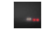 Headlights approaching through fog