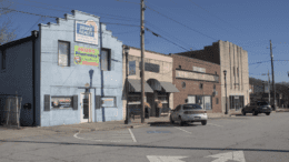 A row of adjacent buildings in downtown Austell