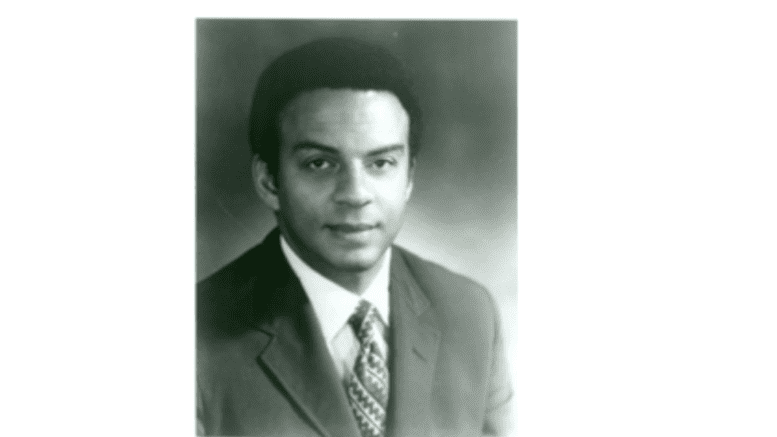 Black-and-white photo of a young Andrew Young