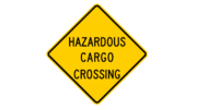 Hazardous Cargo Crossing sign (public domain)