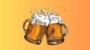 graphic of two mugs of beer