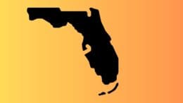 A graphic of the state of Florida