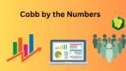 A series of graphics depicting charts and tables, with "Cobb by the Numbers" above it