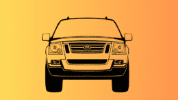 Front line drawing of an SUV
