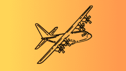 A line drawing of a propeller plane