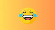 The laughter emoji. A yellow circle laughing to tears