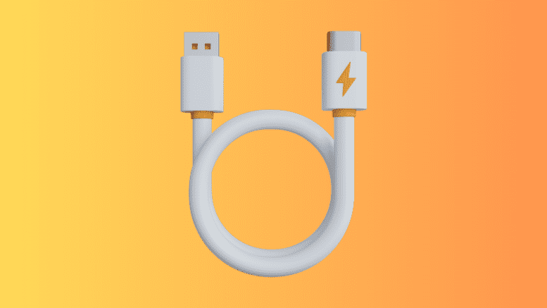 A drawing of a USB cable