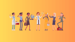 A graphic of a group of women of diverse race and profession