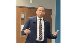 Cobb District Attorney Flynn Broady stands in doorway