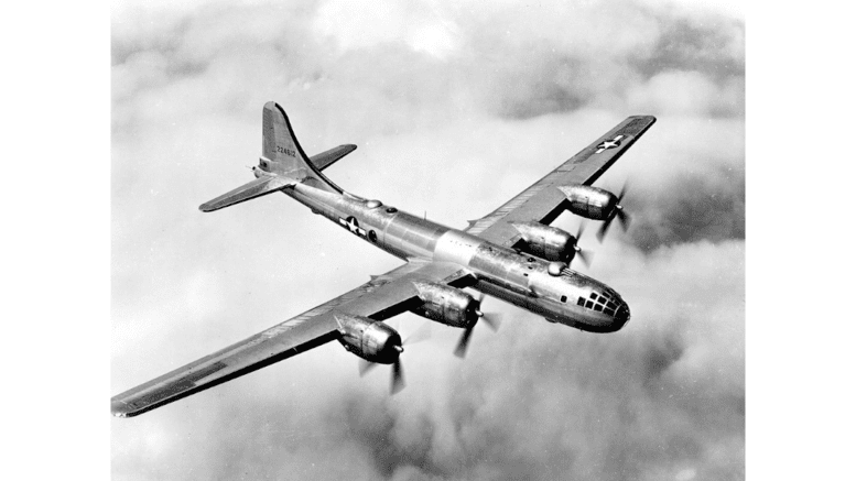 A B29 in flight