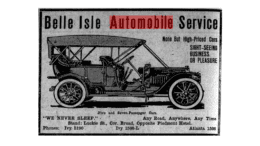 An automobile ad from the first decade of the 20th century