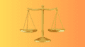 A gold set of the scales of justice