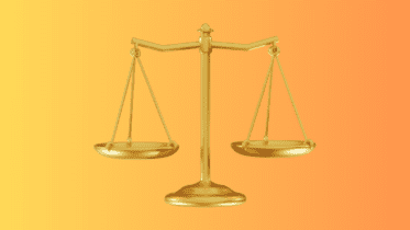 A gold set of the scales of justice