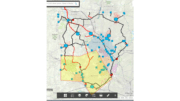 A map of Cobb County with the bottom portion highlighted