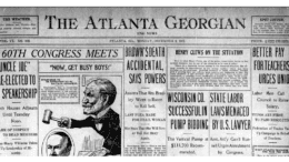An image of the front page of the December 2, 1907 edition of the Atlanta Georgian
