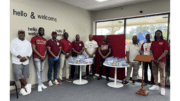 A group photo of Kappa Alpha Psi volunteers