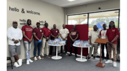 A group photo of Kappa Alpha Psi volunteers