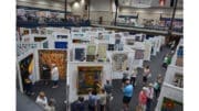 An exhibit hall full of quilts