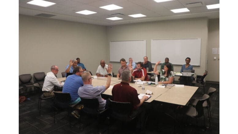 The Cobb Transit Advisory Board seated at a table